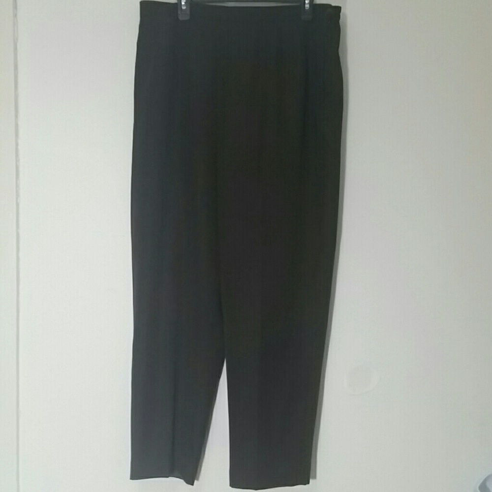 Pret A Porter Dark Brown Lined Dress Pants Plus Size 20W Straight Leg Workwear